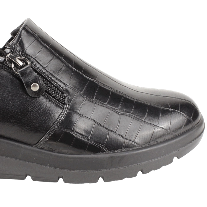 ZAPATO NEW WALK REPTIL CONFORT NEGRO - 4