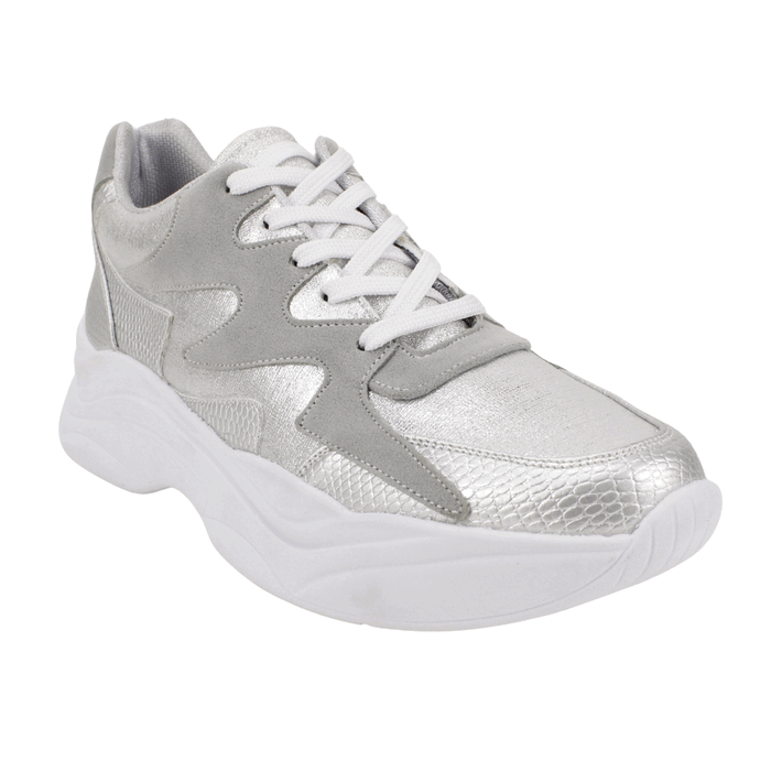 ZAPATILLA EXS CHUNKY PLATEADA - 2