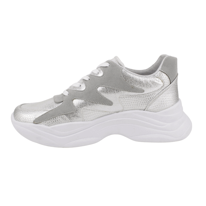 ZAPATILLA EXS CHUNKY PLATEADA - 3