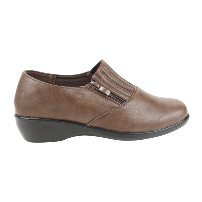 ZAPATO NEW WALK CONFORT CIERRE CAFE - 1
