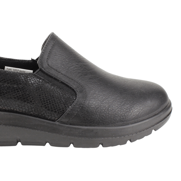 ZAPATO NEW WALK CONFORT ELASTICADO NEGRO - 4