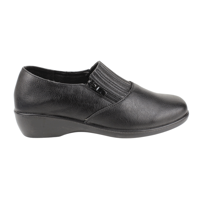 ZAPATO NEW WALK CONFORT CIERRE NEGRO - 1