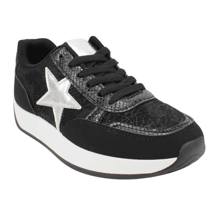 ZAPATILLA NEW WALK STELLAR PLATAFORMA NEGRA - 2