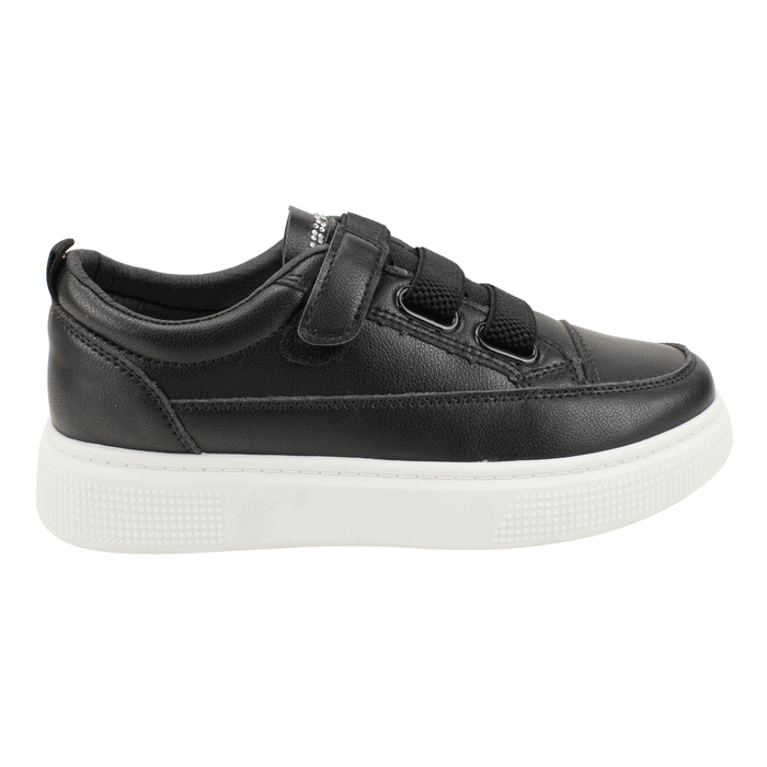 ZAPATILLAS NEW WALK BRILLOS PLATAFORMA NEGRO - 1