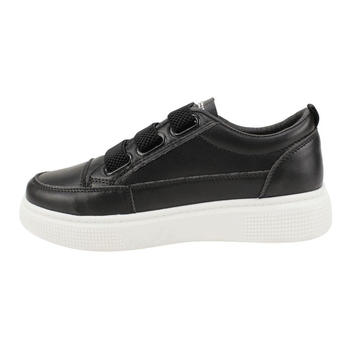 ZAPATILLAS NEW WALK BRILLOS PLATAFORMA NEGRO - 3