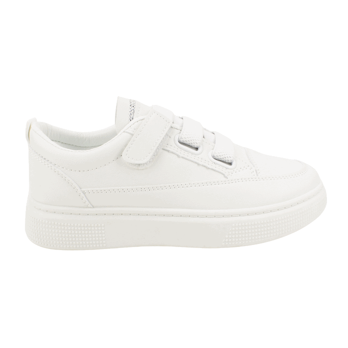 ZAPATILLAS NEW WALK BRILLOS PLATAFORMA BLANCA - 1