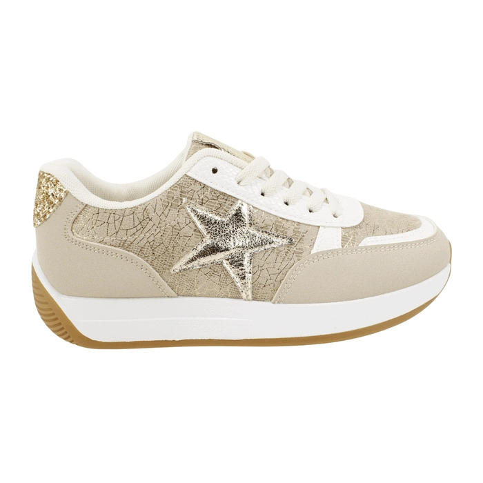 ZAPATILLA NEW WALK STELLAR PLATAFORMA BEIGE - 1