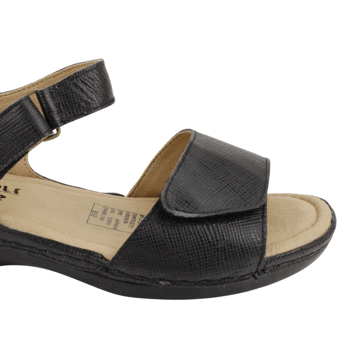 SANDALIA EXS CONFORT CUERO NEGRO - 4
