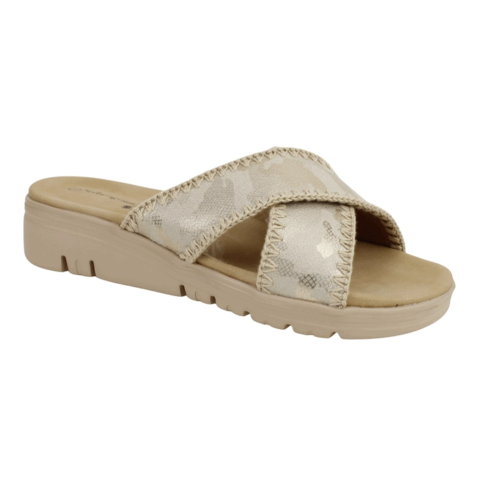 SANDALIA AGUA DE COCO SLIP ON DORADA - 2