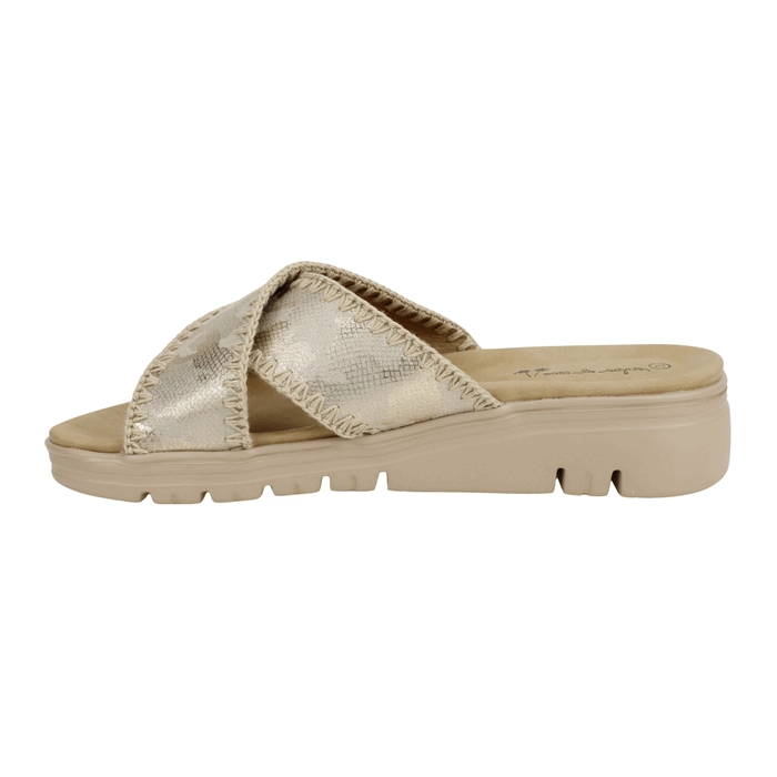 SANDALIA AGUA DE COCO SLIP ON DORADA - 3