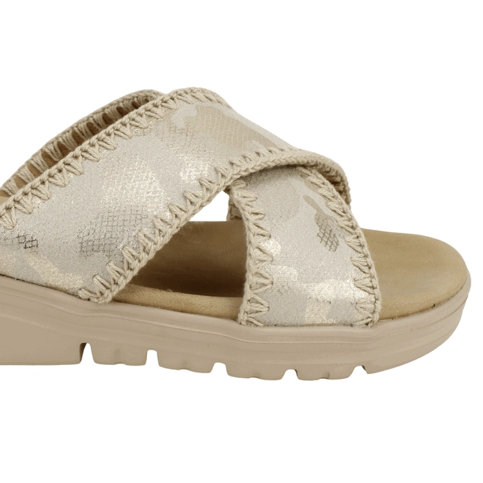 SANDALIA AGUA DE COCO SLIP ON DORADA - 4