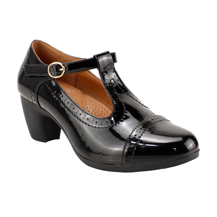 ZAPATO NEW WALK CHAROL NEGRO - 2