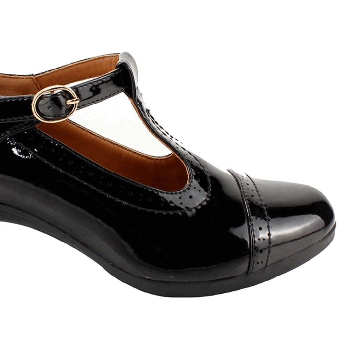 ZAPATO NEW WALK CHAROL NEGRO - 4