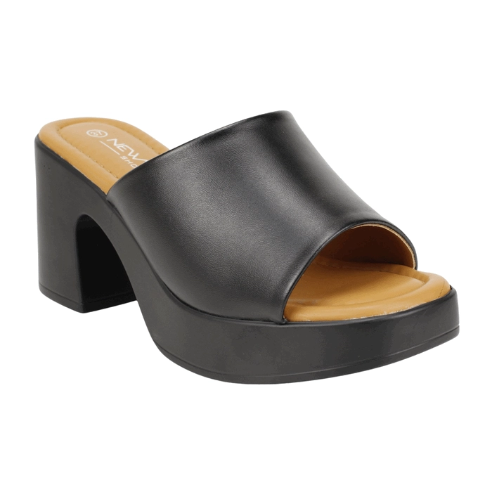 SANDALIA NEW WALK PLATAFORMA NEGRA - 3
