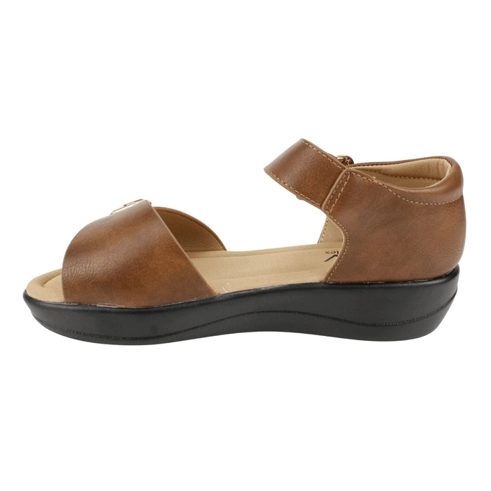 SANDALIA NEW WALK DOBLE BROCHE CAFE - 4