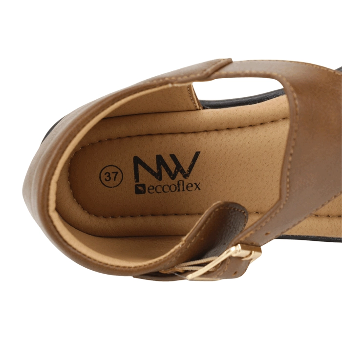SANDALIA NEW WALK BROCHE REPTIL CAFE - 5