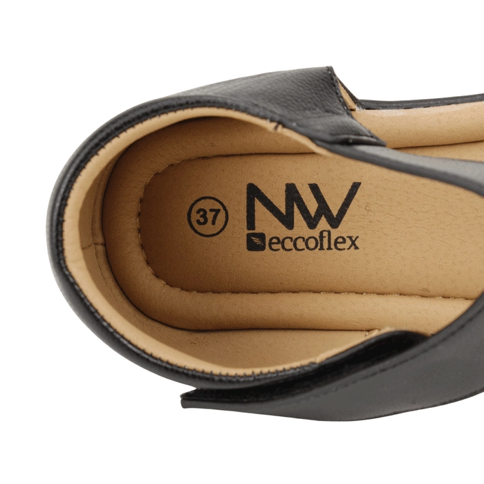 SANDALIA NEW WALK TEXTURAS VELCRO NEGRA - 5
