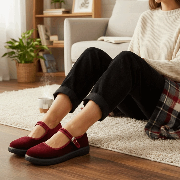 ZAPATO NEW WALK MICROFIBRA ROJO - 2