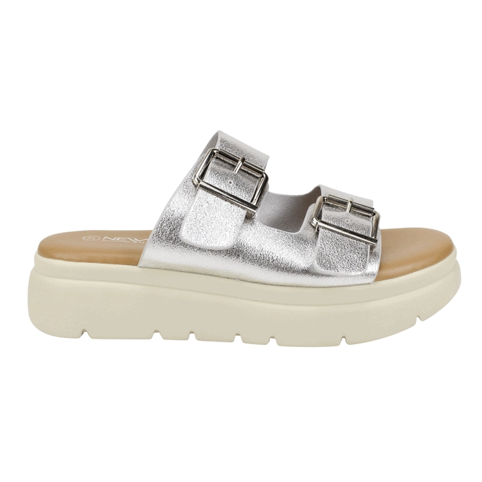 SANDALIA NEW WALK PLATAFORMA PLATEADA - 1