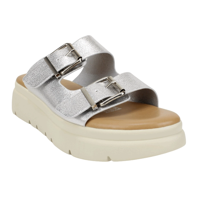 SANDALIA NEW WALK PLATAFORMA PLATEADA - 3
