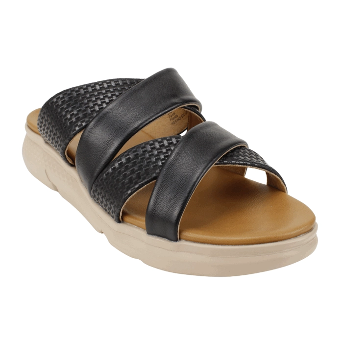 SANDALIA NEW WALK TRENZADA NEGRA - 3
