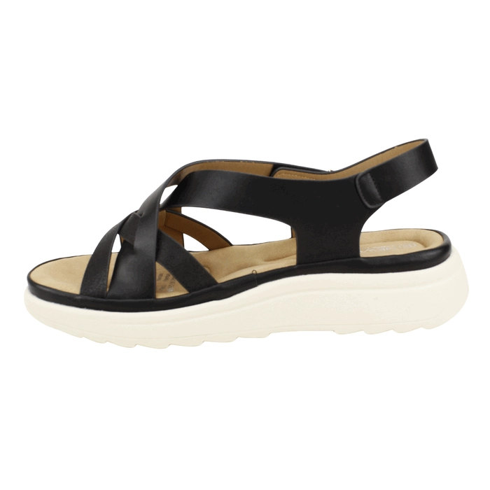 SANDALIA NEW WALK ANATOMICA VELCRO NEGRA - 4