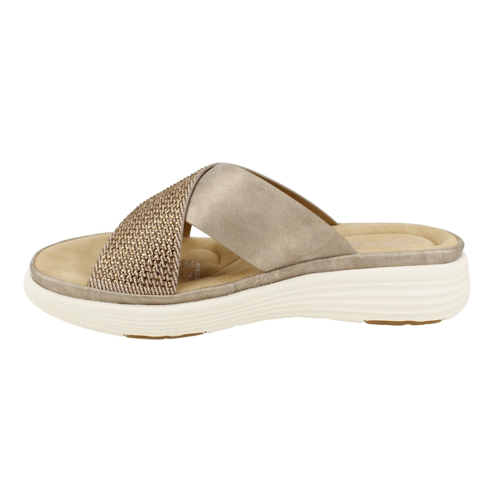 SANDALIA NEW WALK GLITTER BEIGE - 4