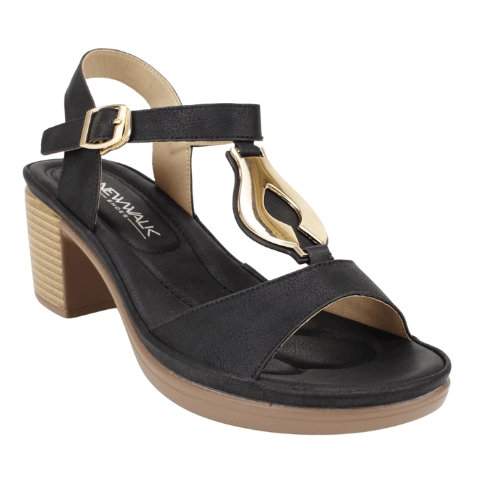 SANDALIA NEW WALK TIRA EN T NEGRA - 3
