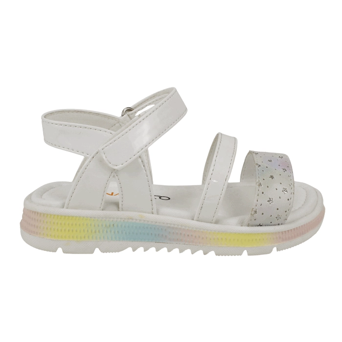 SANDALIA NAT GEO KIDS ARCOIRIS BLANCA - 1