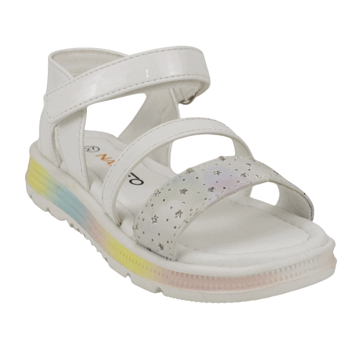 SANDALIA NAT GEO KIDS ARCOIRIS BLANCA - 3