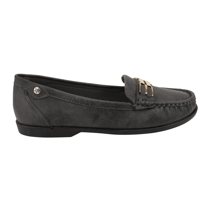 MOCASIN NEW WALK HEBILLA GRIS - 1