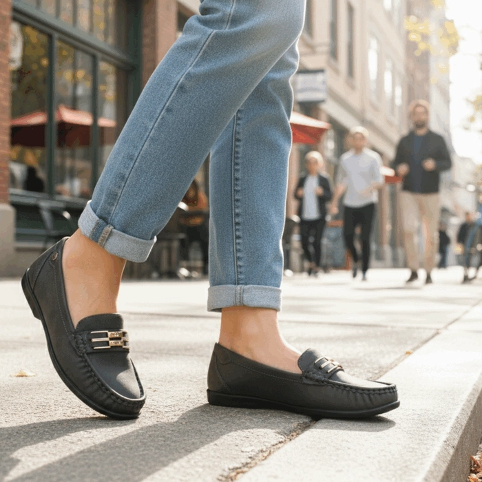 MOCASIN NEW WALK HEBILLA GRIS - 2