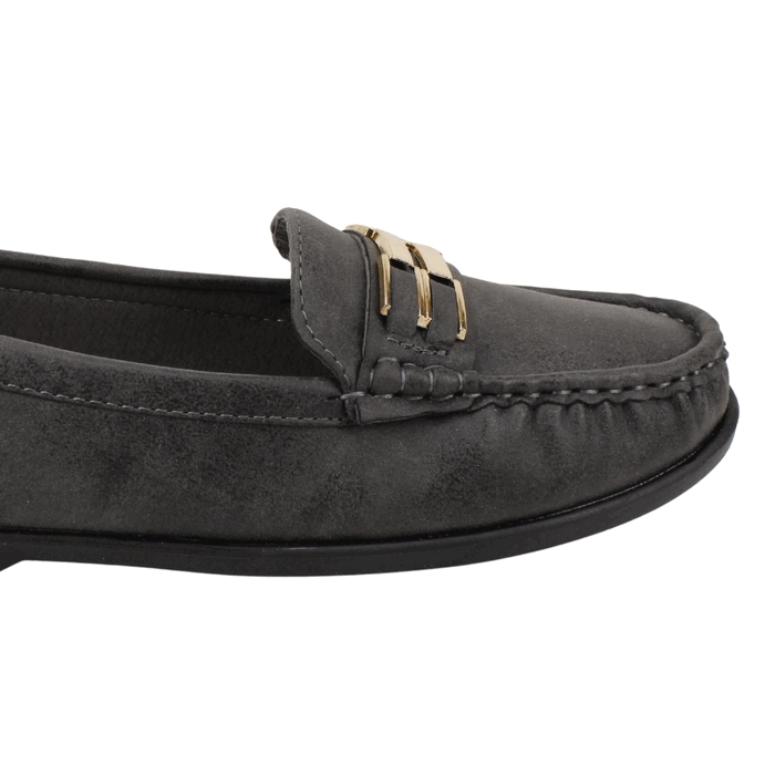 MOCASIN NEW WALK HEBILLA GRIS - 5