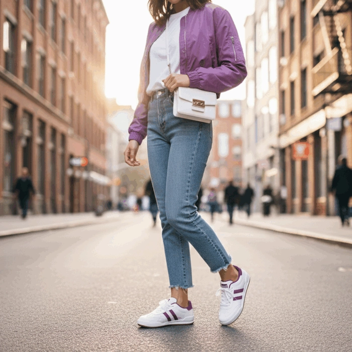 ZAPATILLA NEW WALK DOTS PURPURA - 2