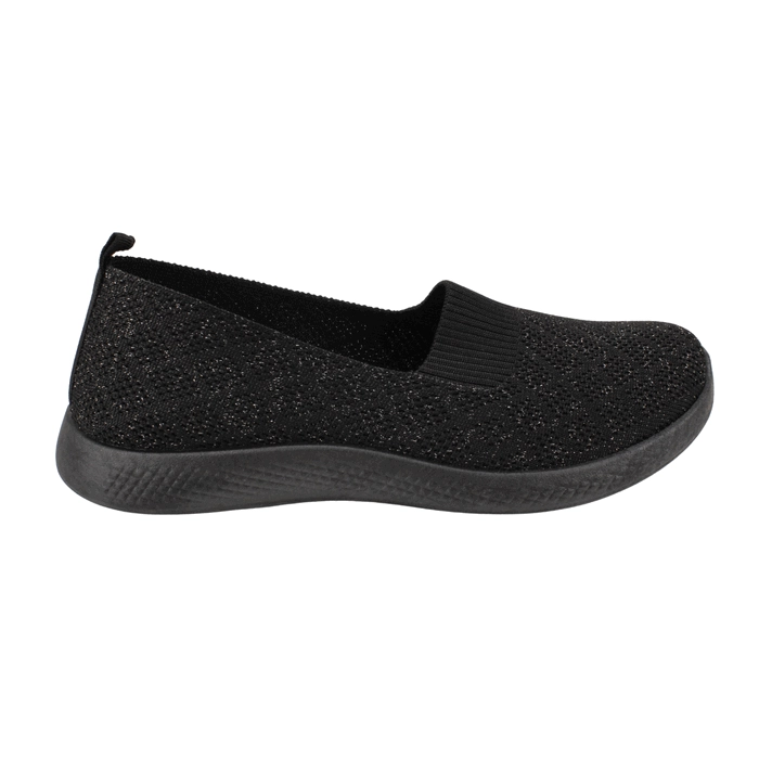 ZAPATILLA NEW WALK BRILLOS CONFORT NEGRO - 1