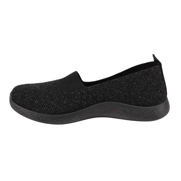 ZAPATILLA NEW WALK BRILLOS CONFORT NEGRO - 4