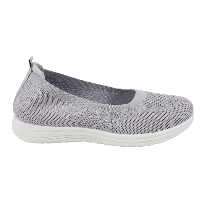 ZAPATILLA NEW WALK SLIP ON CONFORT GRIS - 1
