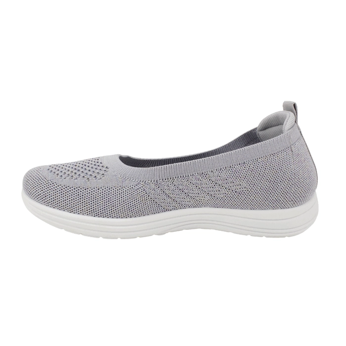 ZAPATILLA NEW WALK SLIP ON CONFORT GRIS - 4