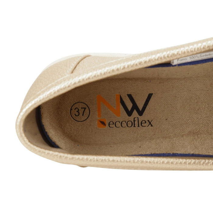 MOCASIN NEW WALK PLATAFORMA CONFORT DORADO - 5