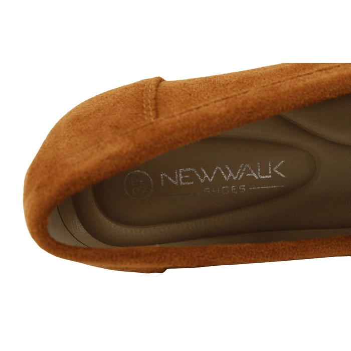 MOCASIN NEW WALK SLIP ON CONFORT CAMEL - 5