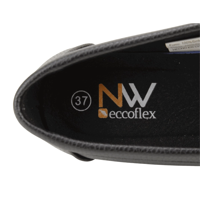 MOCASIN NEW WALK PLATAFORMA CONFORT NEGRO - 5