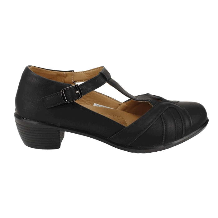 ZAPATO NEW WALK CORREAS CONFORT NEGRO - 1