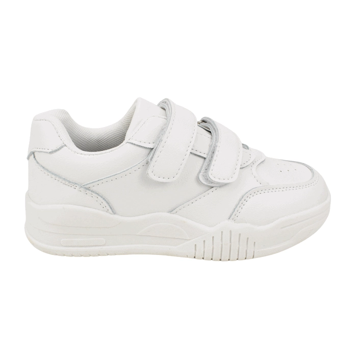 ZAPATILLA NEW WALK ESCOLAR VELCRO BLANCA - 1