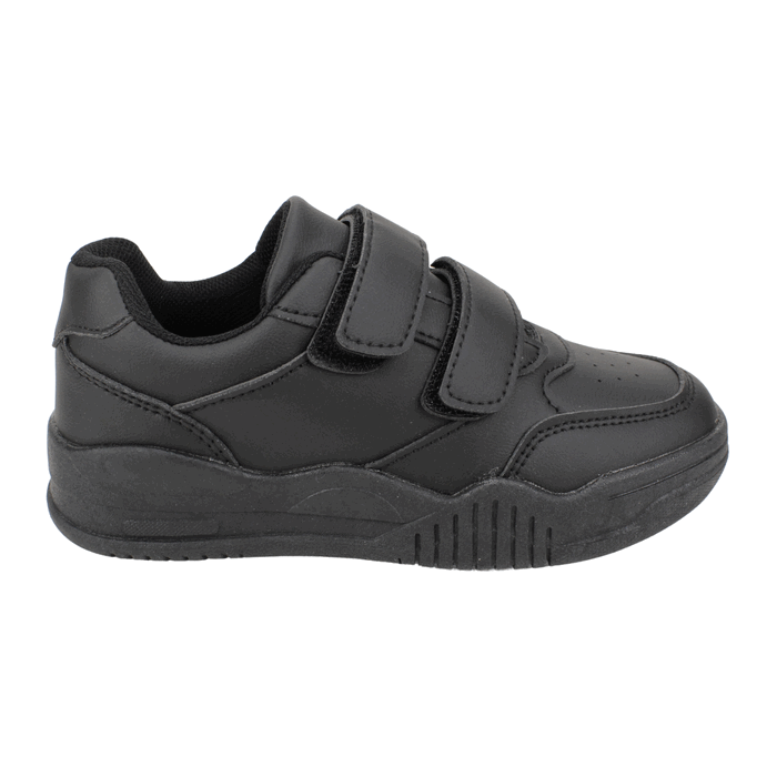 ZAPATILLA NEW WALK ESCOLAR VELCRO NEGRA - 1