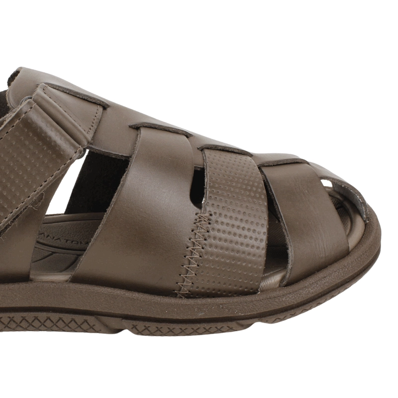 SANDALIA EXS FRANCISCANA CUERO MARRON - 5