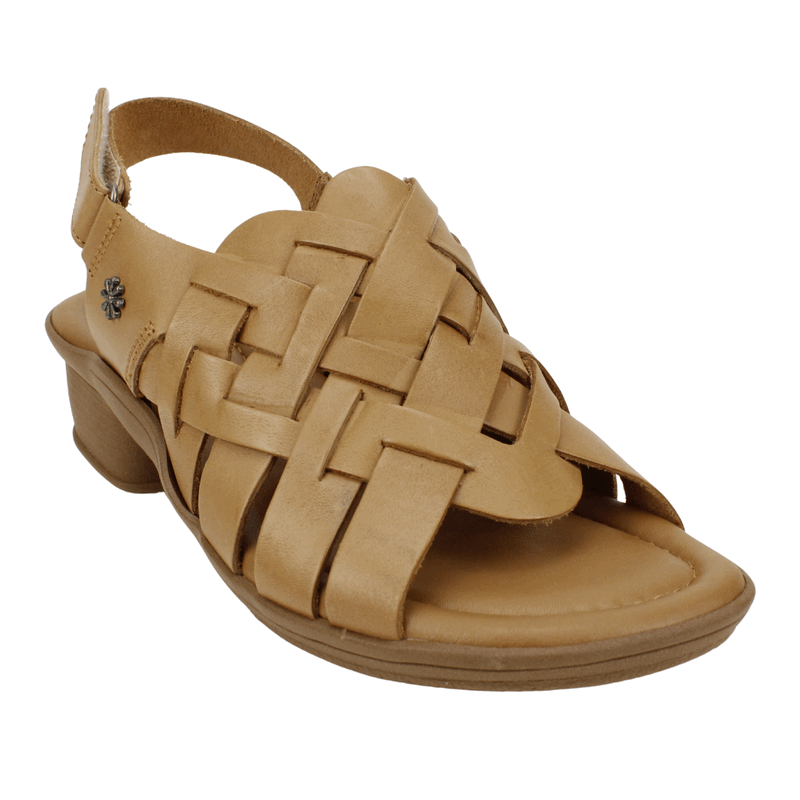 SANDALIA EXS TRENZADA CUERO CAMEL - 3