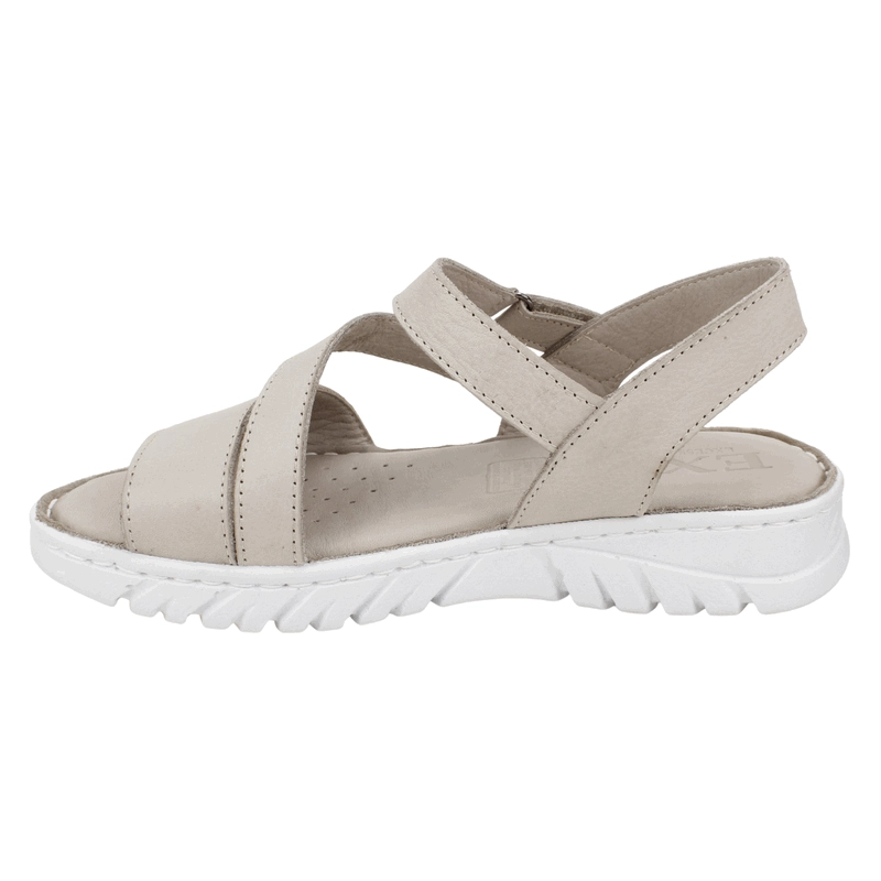 SANDALIA EXS CONFORT SIENA CUERO GRIS - 4