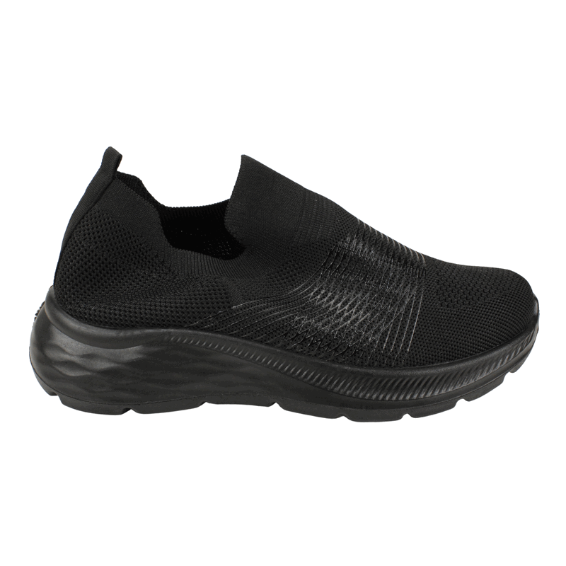 ZAPATILLA NEW WALK SLIP ON DEPORTIVA NEGRA - 1