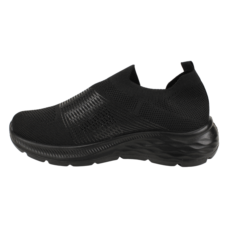 ZAPATILLA NEW WALK SLIP ON DEPORTIVA NEGRA - 4