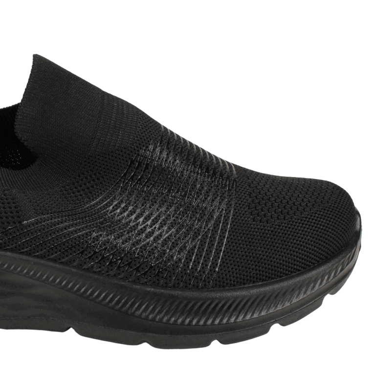 ZAPATILLA NEW WALK SLIP ON DEPORTIVA NEGRA - 5